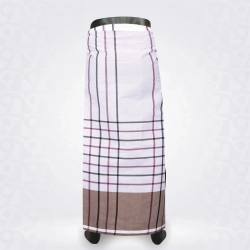 White-Biscut Checked Cotton Lungi